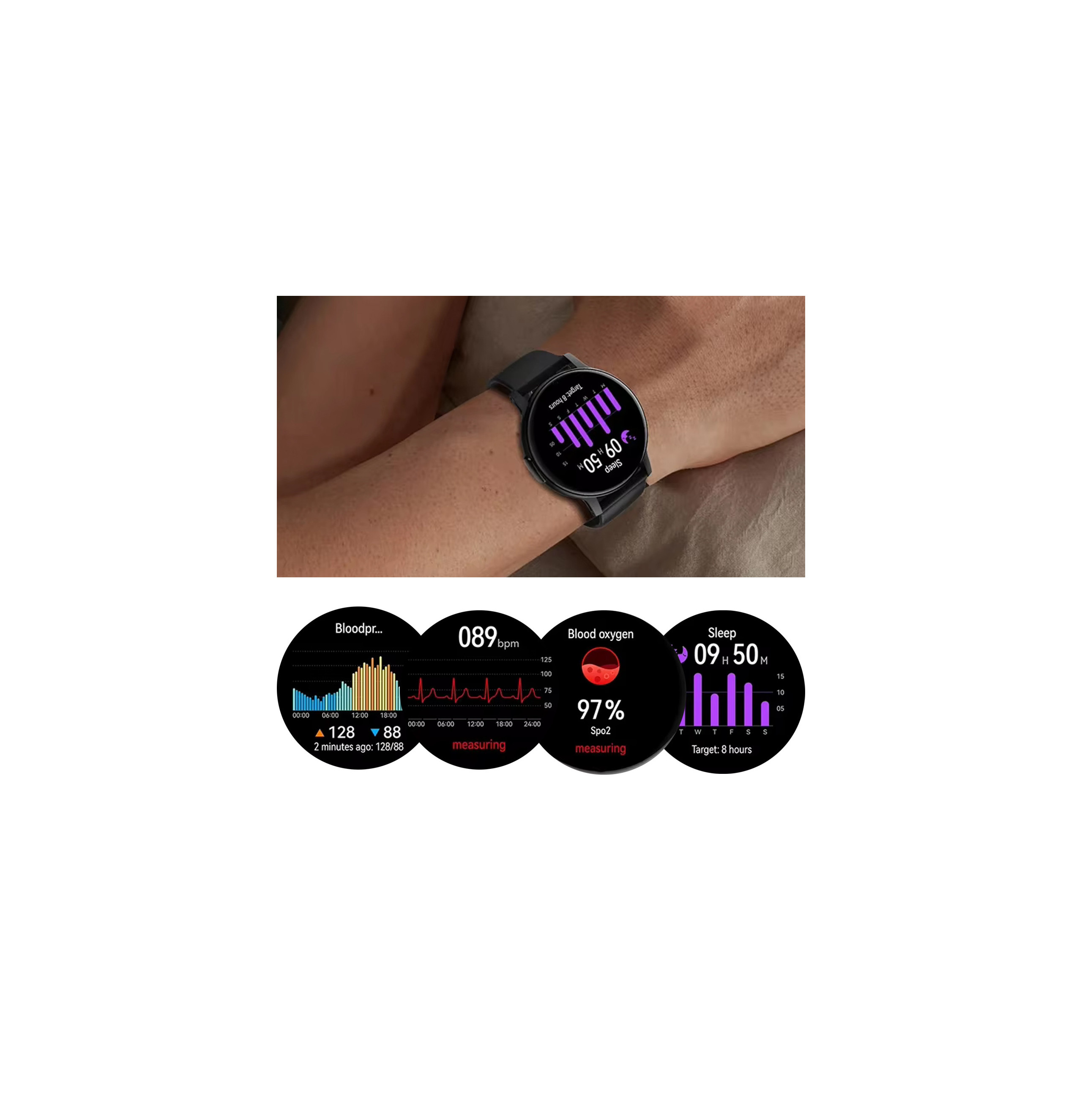 SMARTWATCH ZEGAREK POLSKIE MENU ROZMOWY SPORT SMART WATCH DAMSKI i MĘSKI